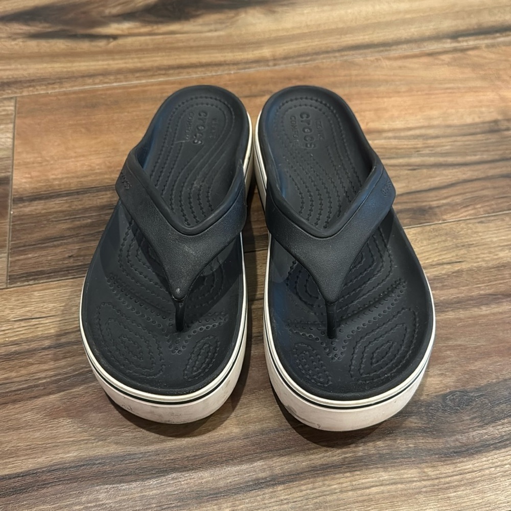 Crocks black women platform shoes